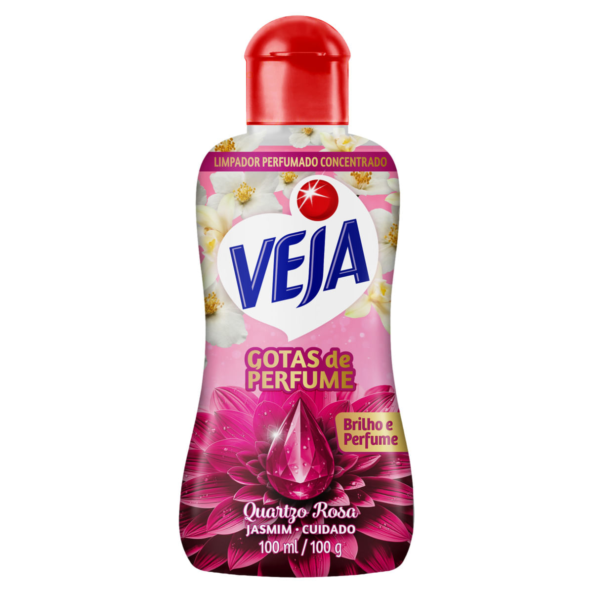 Limpador Concentrado Veja Gotas Perfume Quartzo Rosa 100Ml
