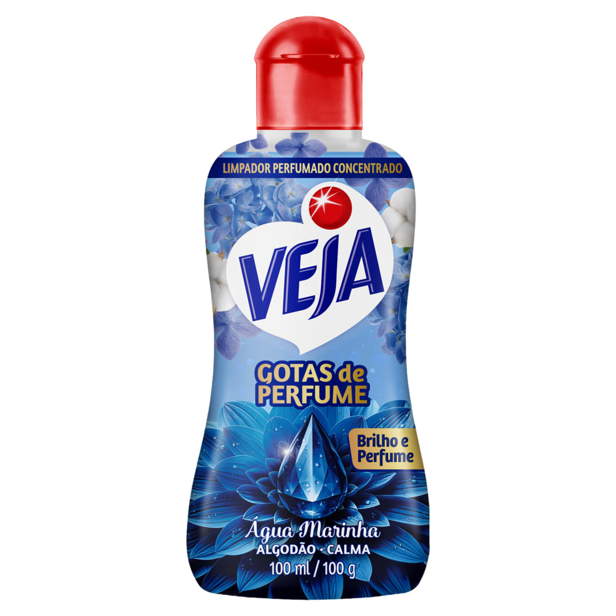 Limpador Concentrado Veja Gotas Perfume Água Marinha 100Ml