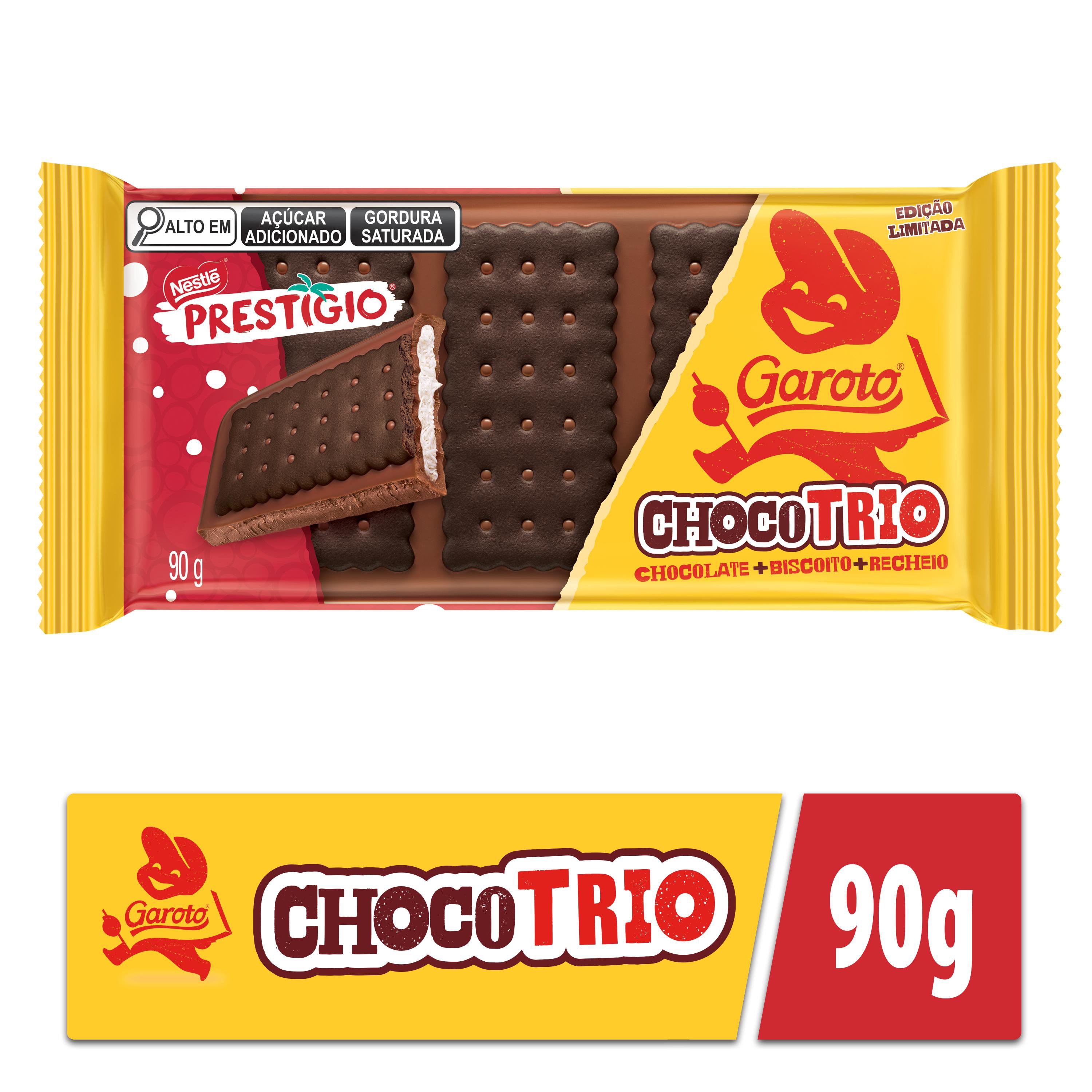 Chocolate Garoto Recheio Prestígio Chocotrio 90G