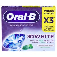 Creme Dental Oral-B 3D White Brilliant Fresh Leve 3 Unidades Pague 2 Unidades 70G