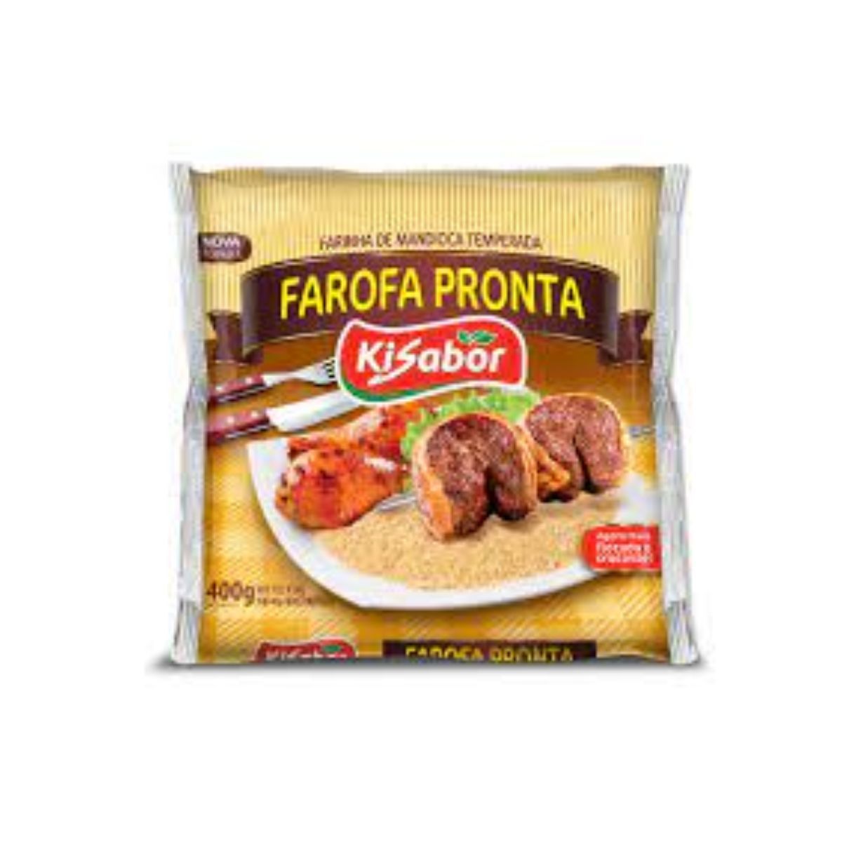 Farofa Pronta Tradicional Kisabor Pacote 400g
